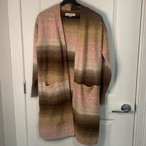 Long open cardigan